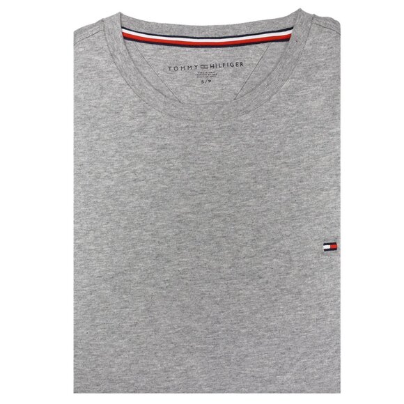 NWT TOMMY HILFIGER Men SS Crew Neck Classic T-Shirt Tee Gray Cotton MSRP $36.50 - Picture 1 of 1